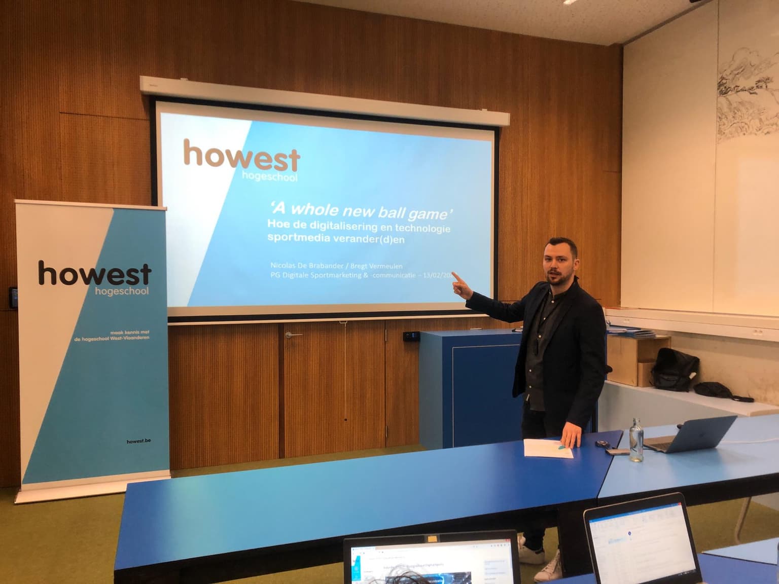 Nicolas De Brabander geeft een gastcollege bij Howest